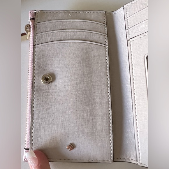 KATE SPADE Pink and Gray Snap Wallet - LIKE NEW - Picture 10 of 11
